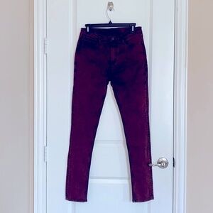 Comune High Rise Jeans Burgundy/Black Size 30/30